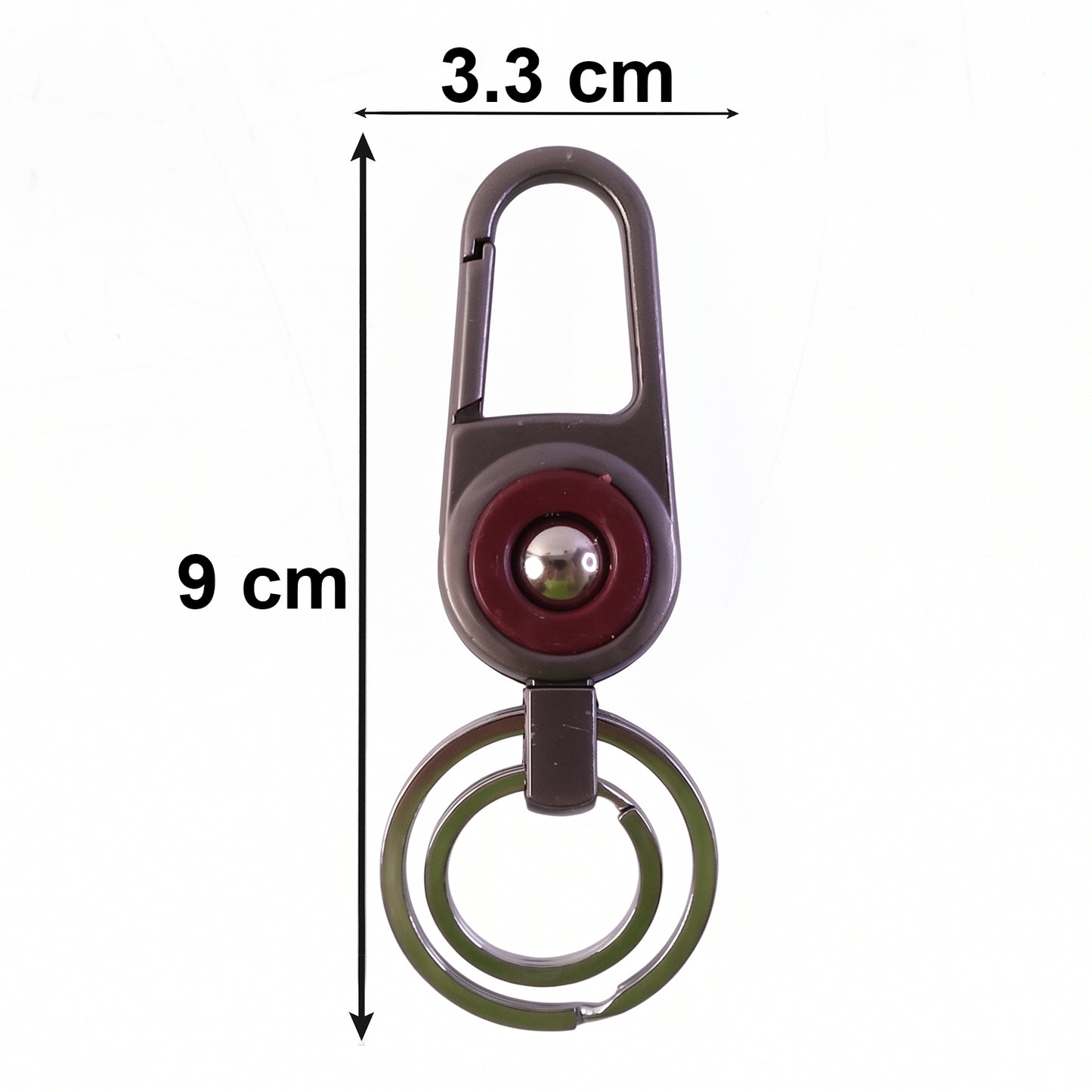 Premium Heavy Duty Metal Key Holder with Locking Carabiner Clip (1 Pc)