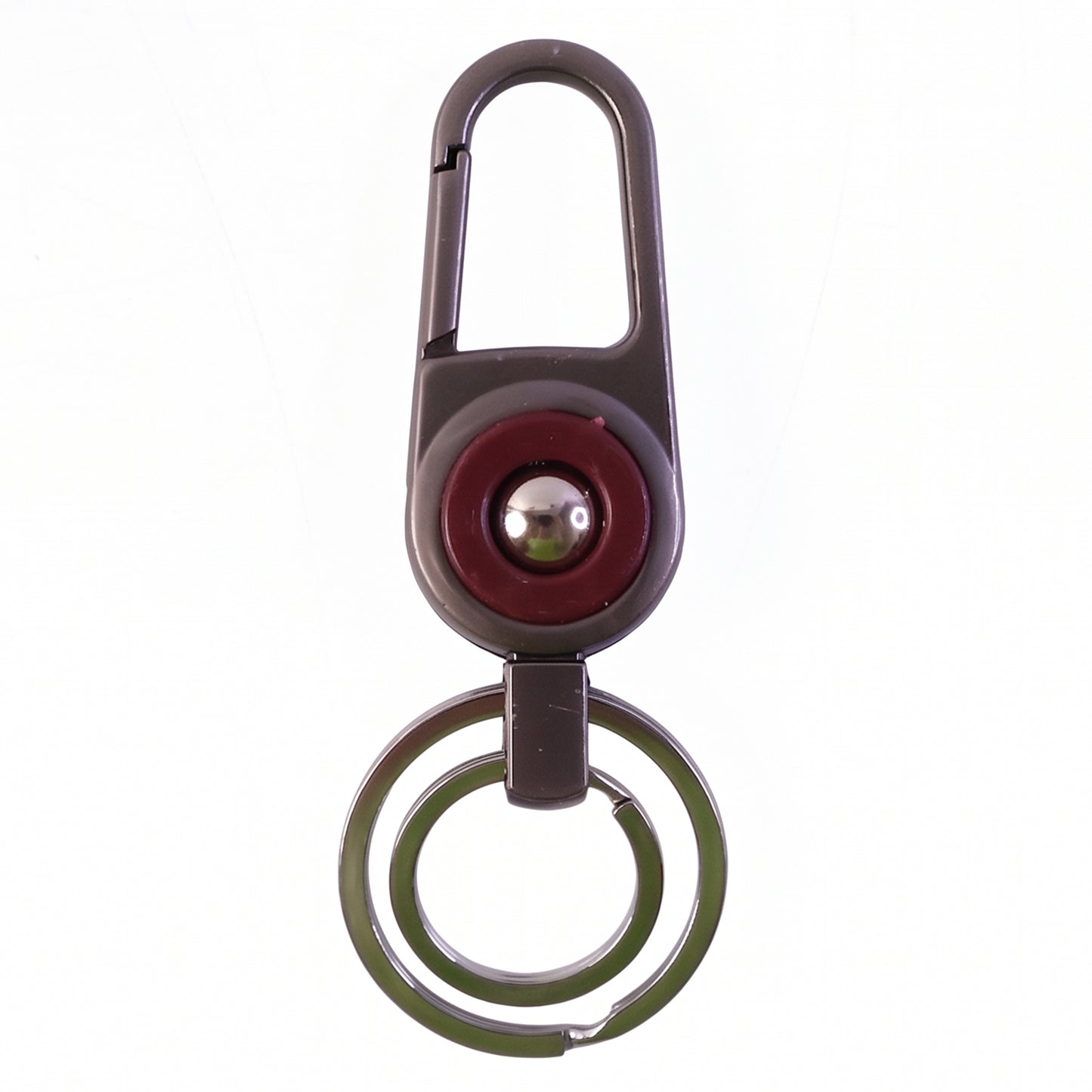 Premium Heavy Duty Metal Key Holder with Locking Carabiner Clip (1 Pc)