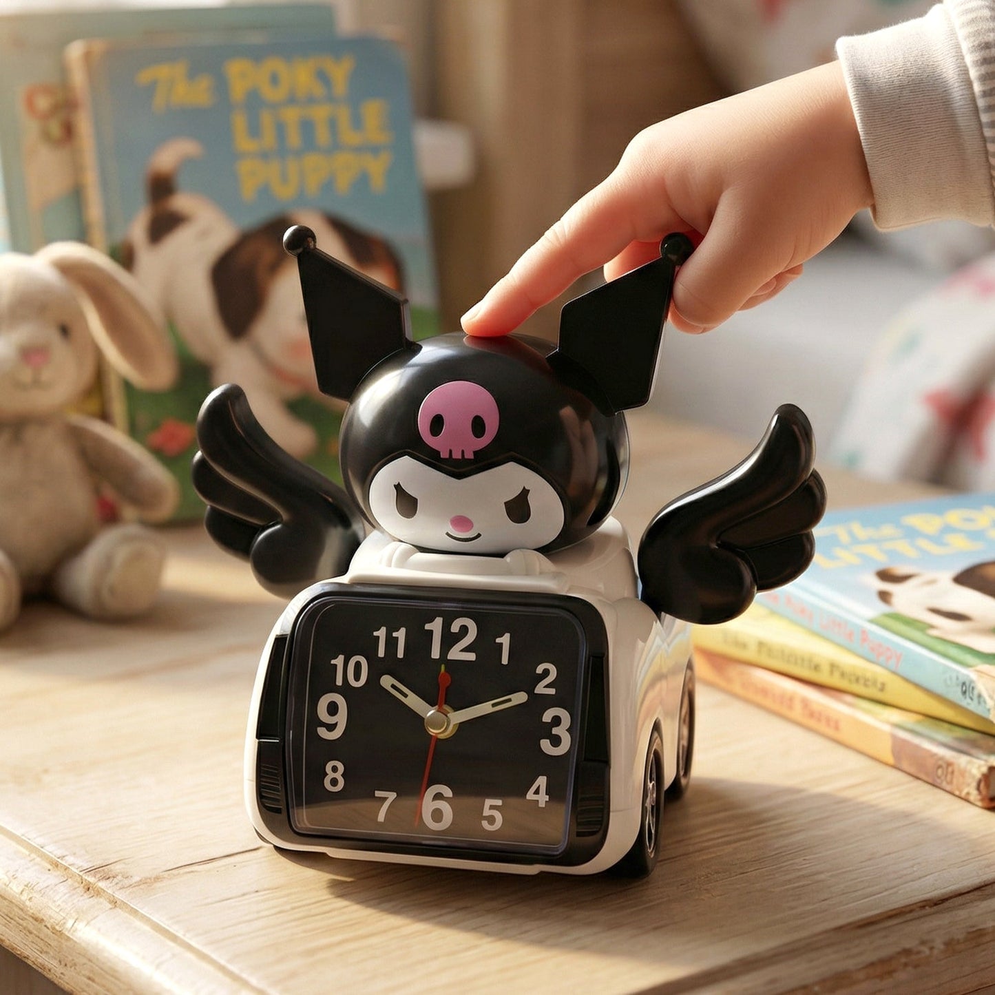 Cute Cartoon Character Car Style Table Alarm Clock (1 Pc)