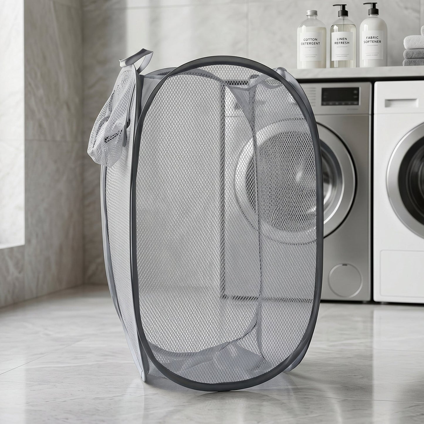 portable mesh laundry basket