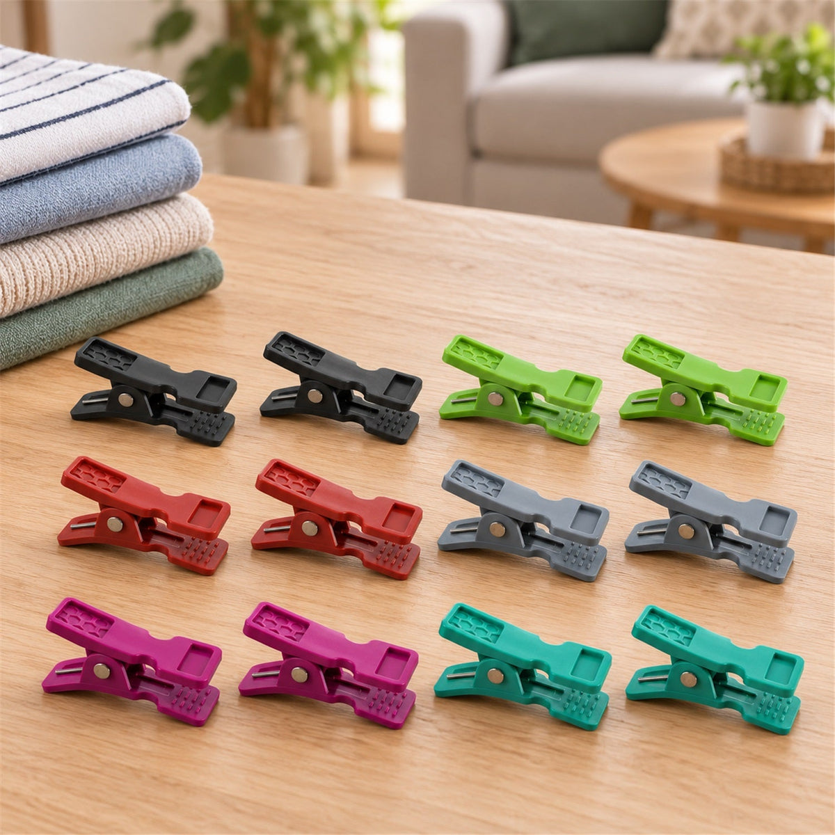Plastic clothes drying clips spring grip
