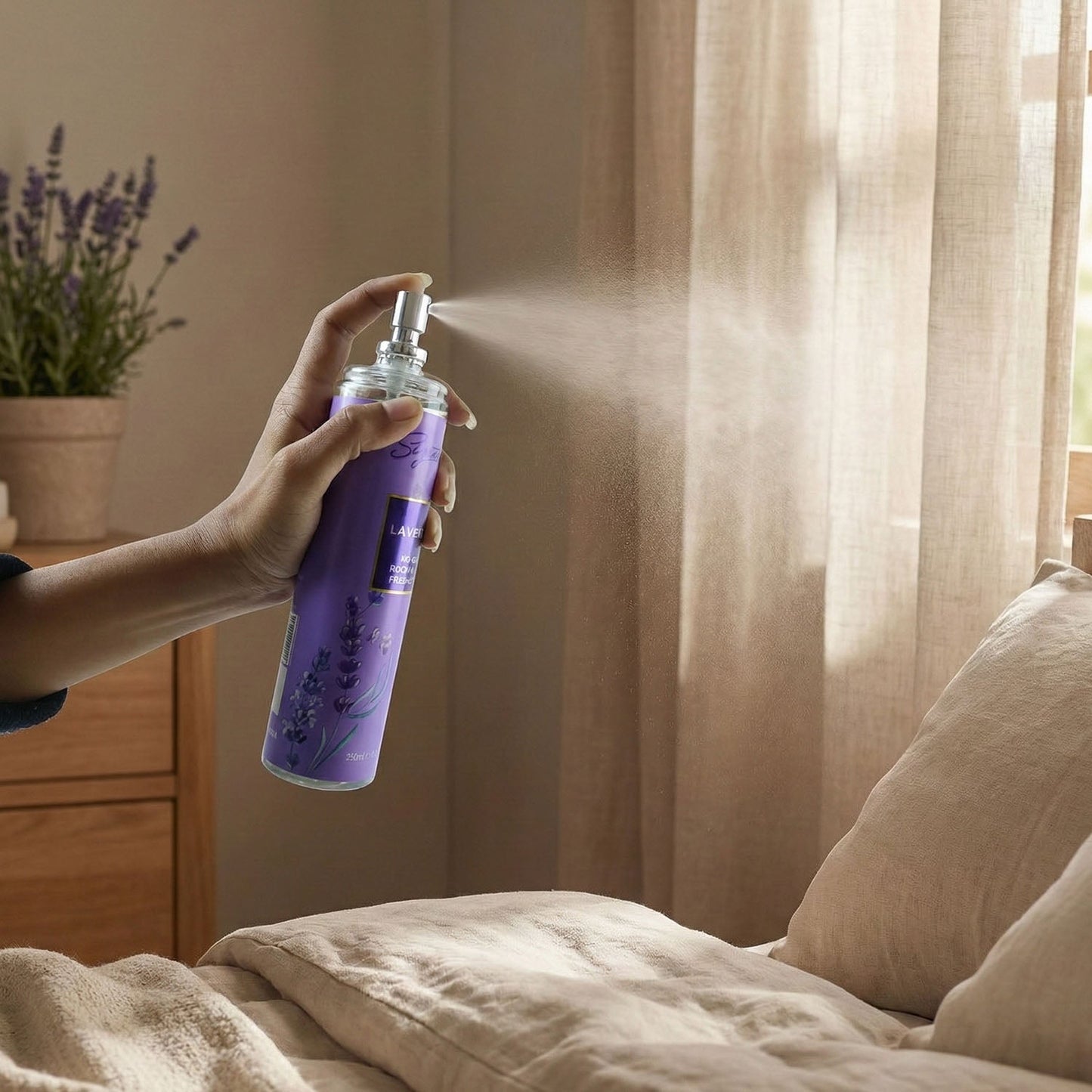 Signature Lavender No Gas Room & Car Freshener Spray (250ml, 1 Pc)