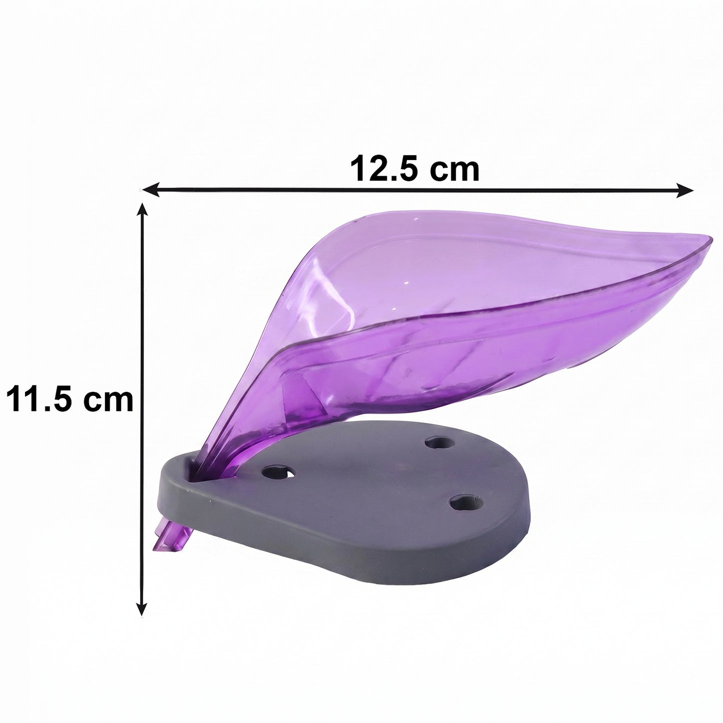Leaf Shape Soap Tray Holder with Drain Design Bathroom Soap Stand Dish (1 Pc)