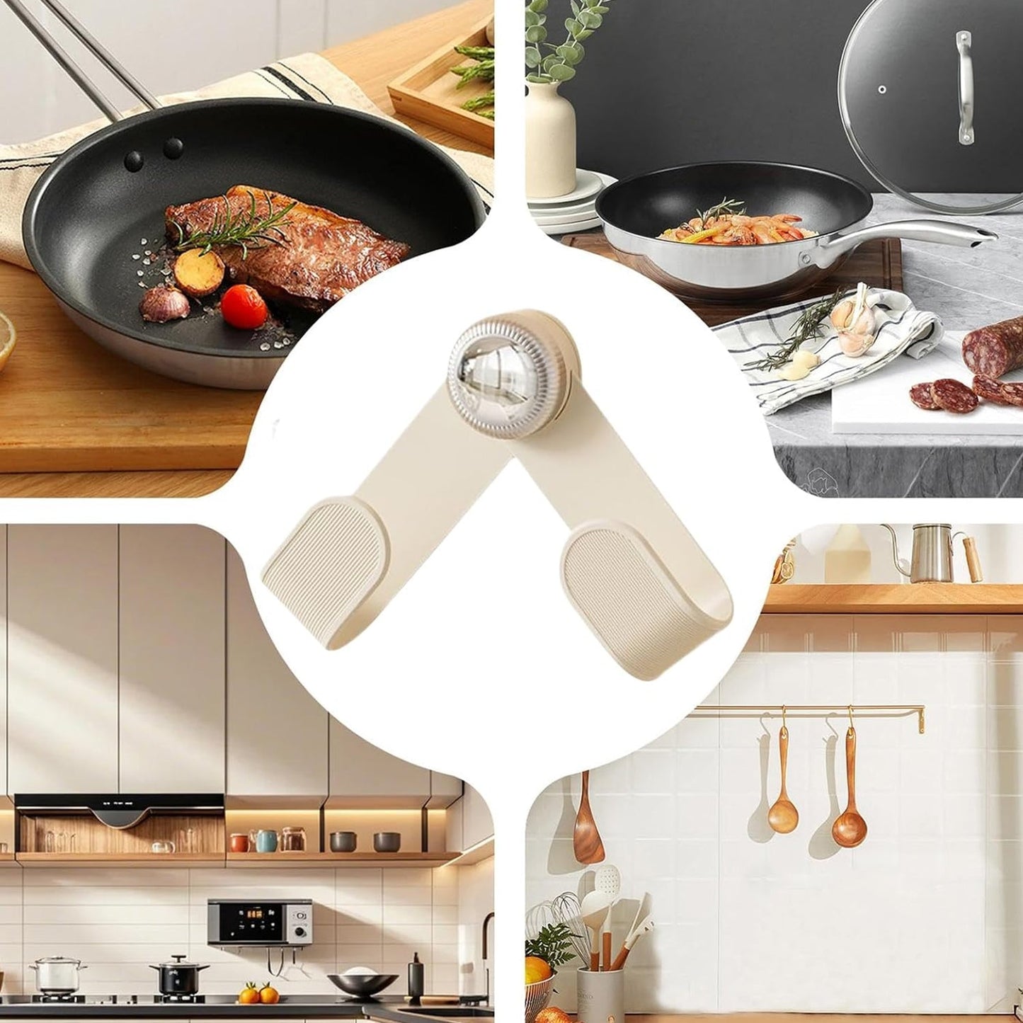 Adjustable Kitchen Pot Lid Holder Clip (1 Pc)