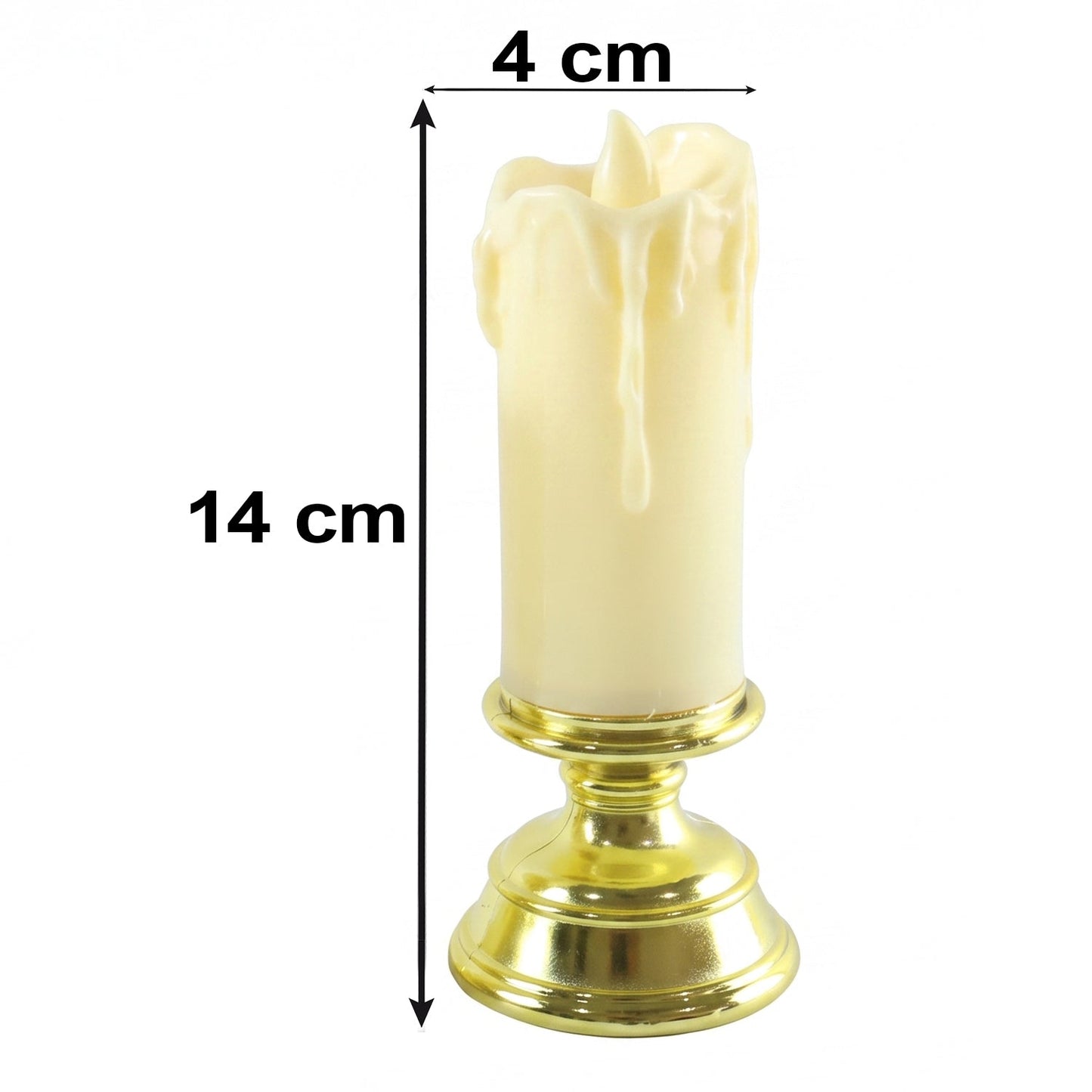 LED candle and pedestal stand size details