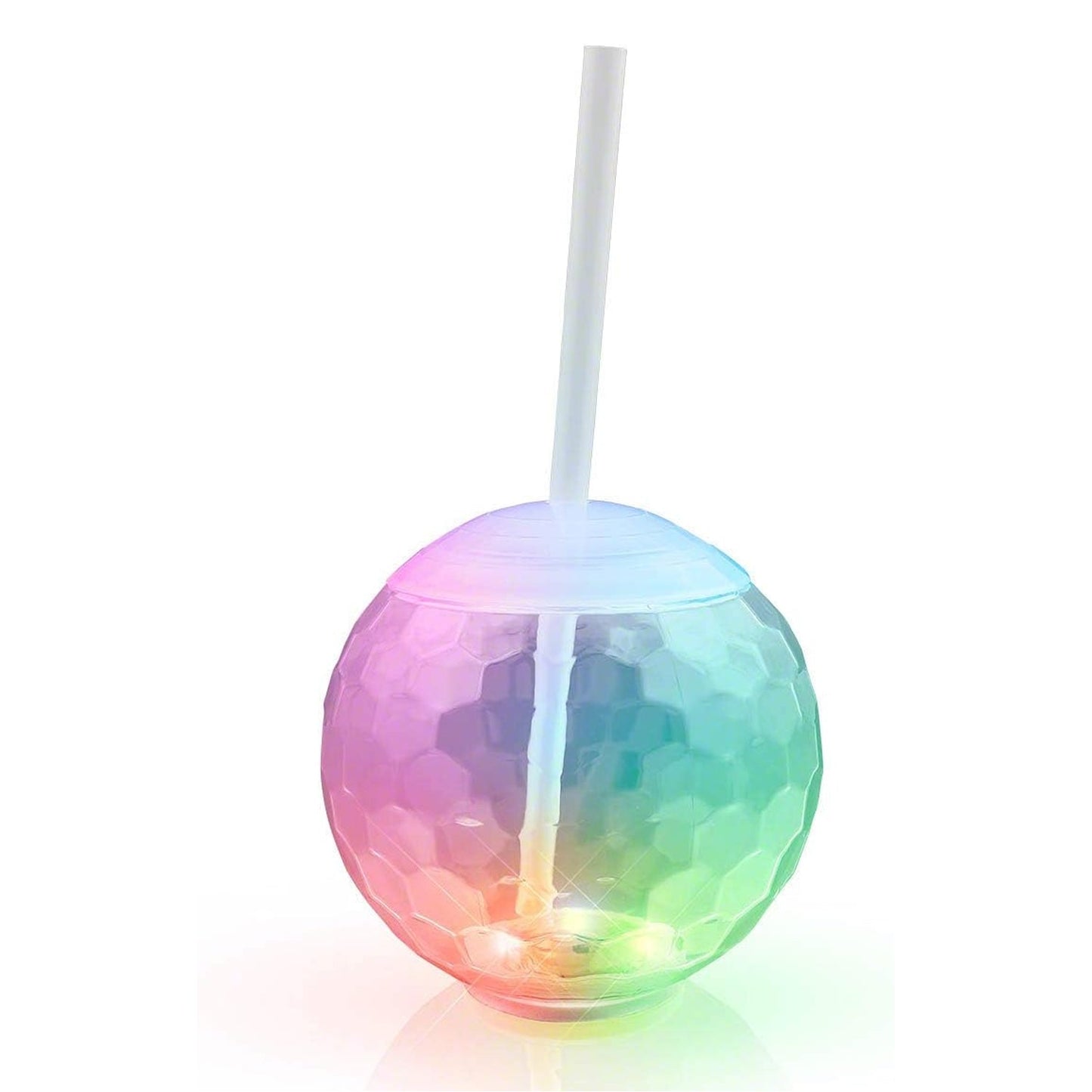 LED Glow Drink Cup with Straw (1 Pc)