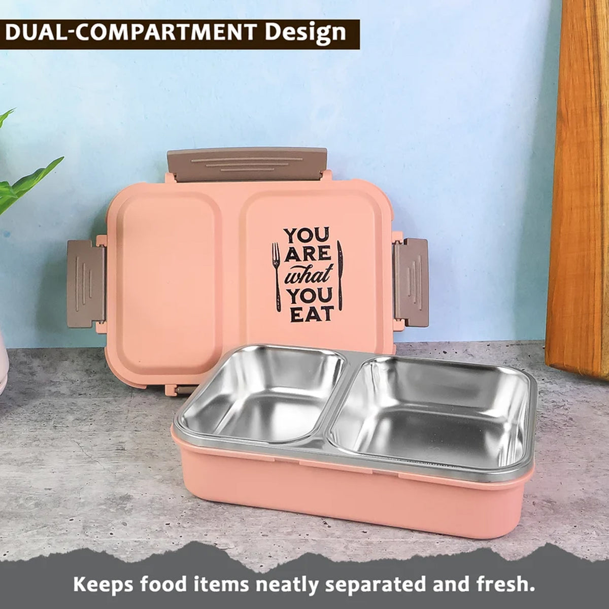 2 Partition Stainless Steel Lunch Box
