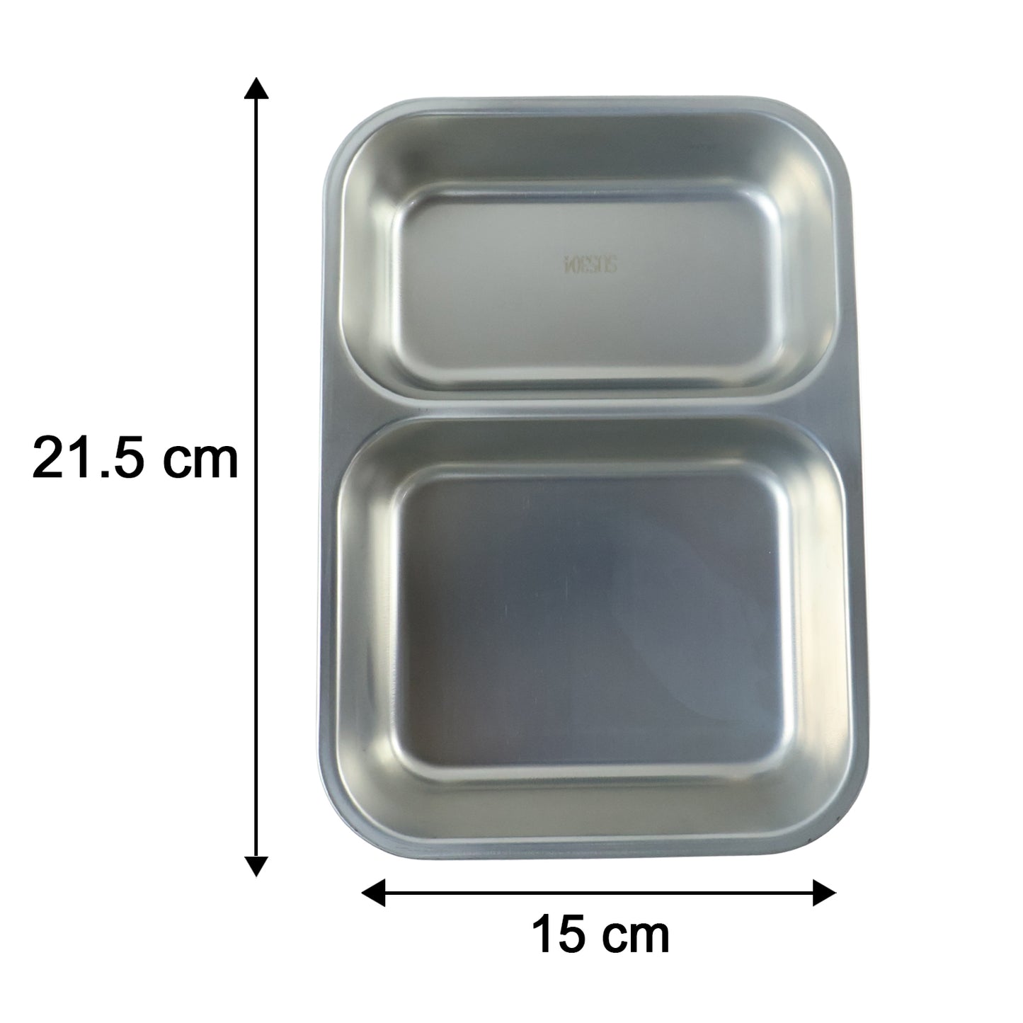Stainless Steel Lunch Box 2 Section Lunch Box With Spoon