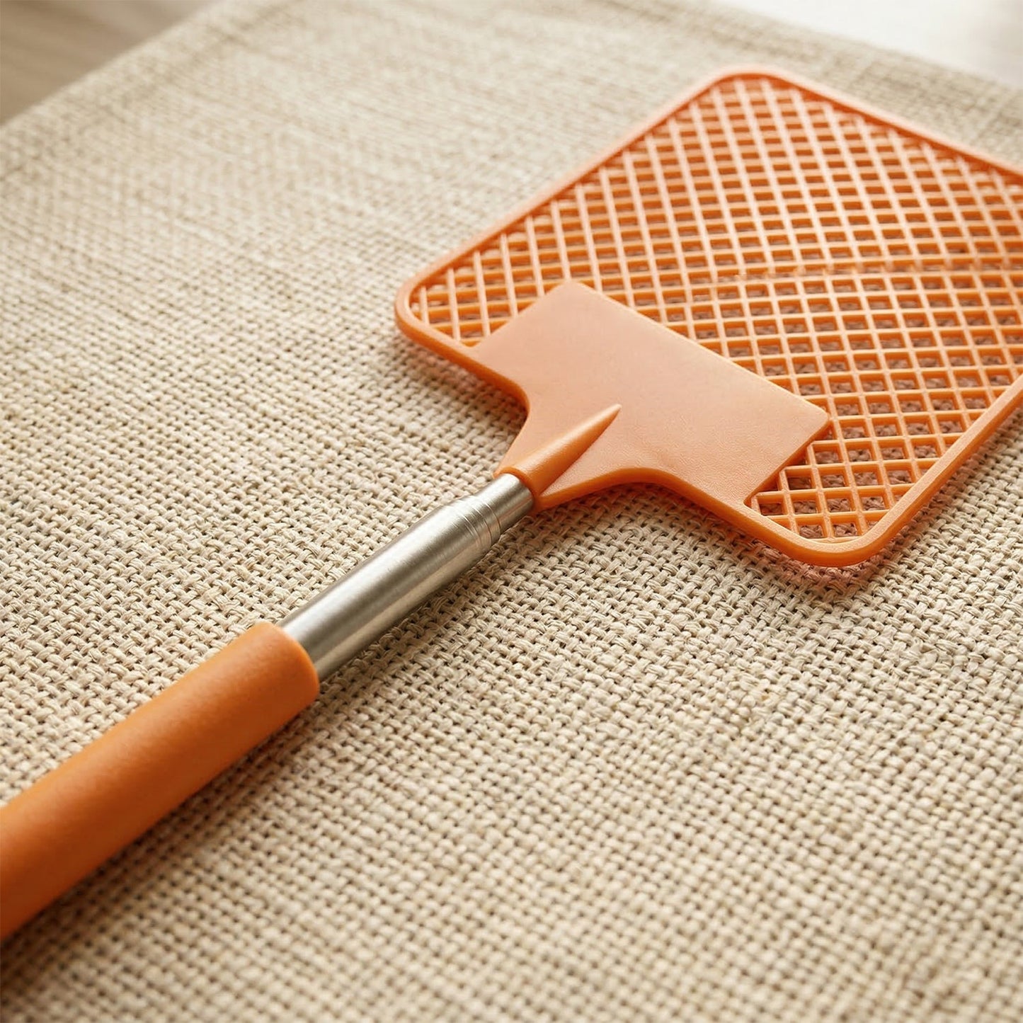 Multipurpose Plastic Fly Swatter With Extendable Handle (1 Pc, 63 Cm)