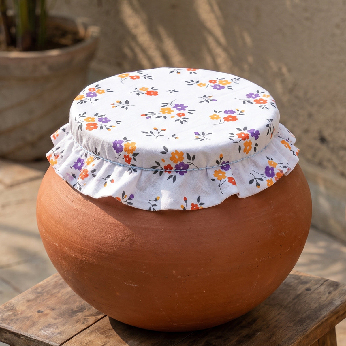 Premium Elasticated Cotton Matka Cover (1 Pc)