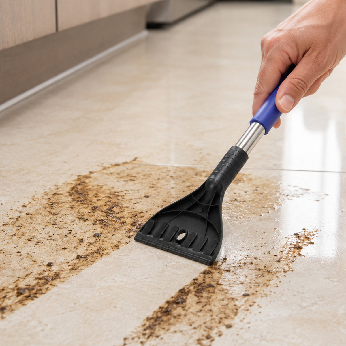 2 In 1 Multipurpose Cleaning Brush with Scraper (1 Pc, 69 Cm Long)