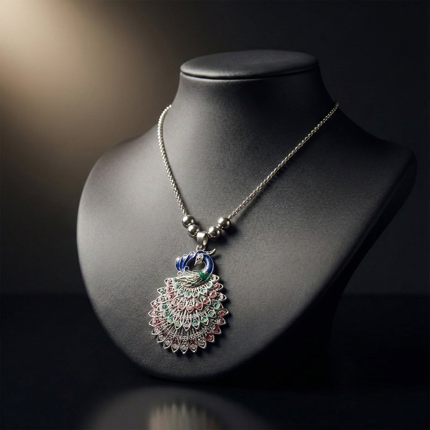 Peacock motif jewelry