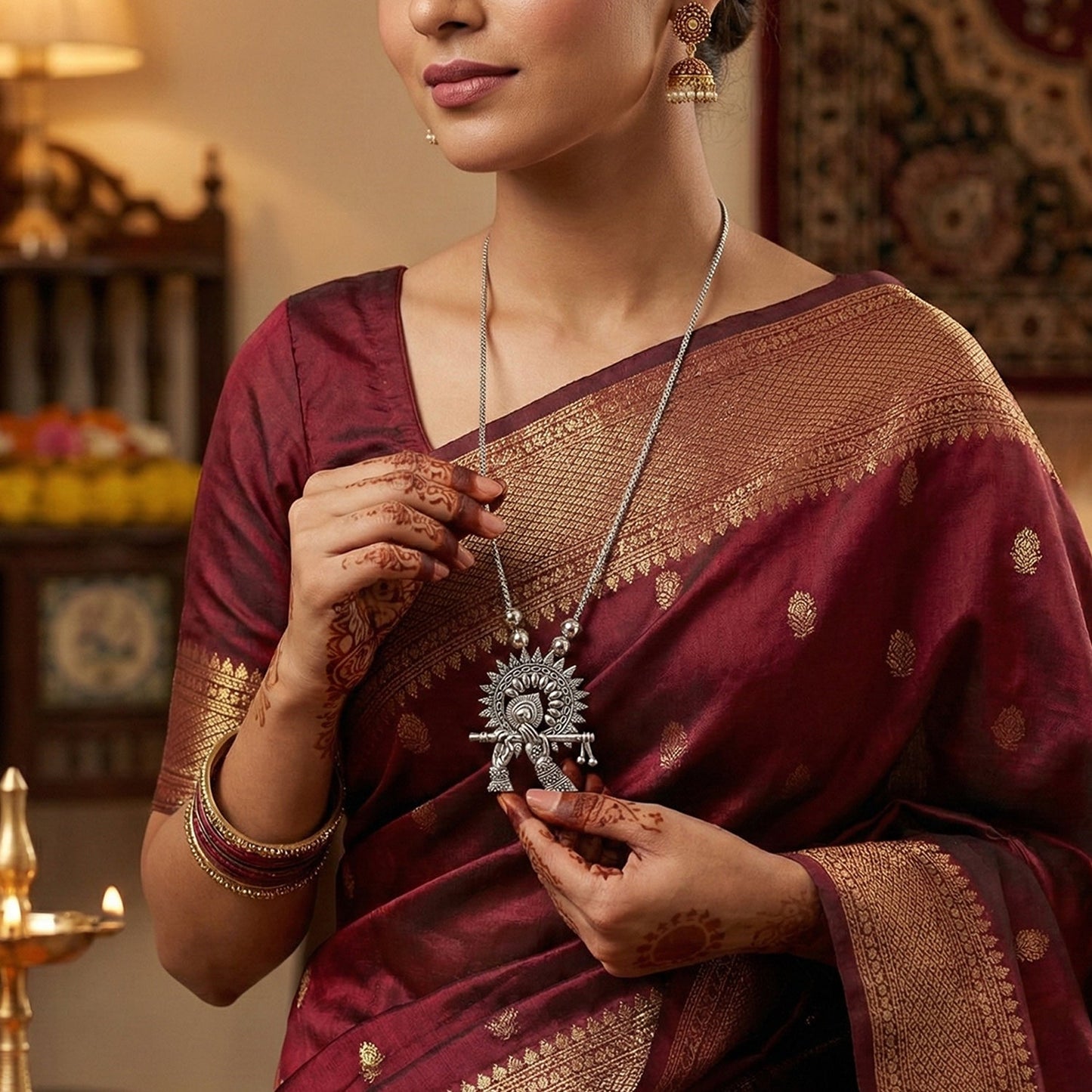 Flute pendant necklace