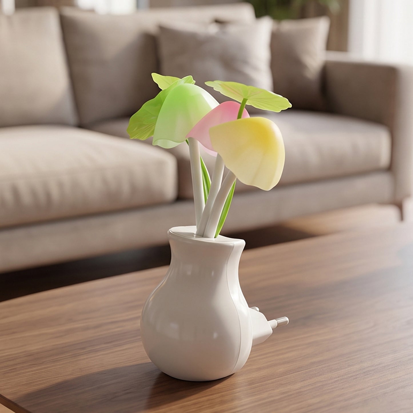 LED Dream Night Light, Auto ON / Off Sensor Mushroom Lamp (Multicolor)