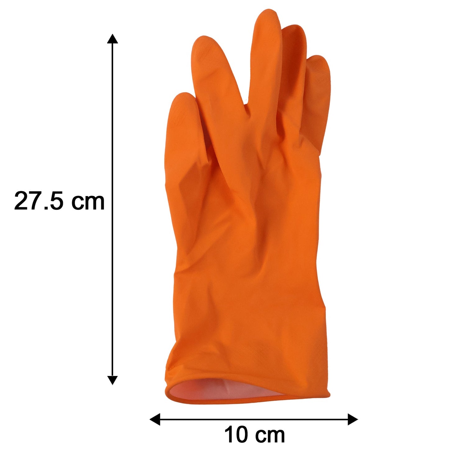 Orange gloves size dimensions