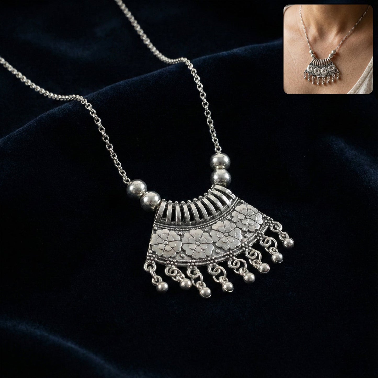 Chandelier pendant necklace