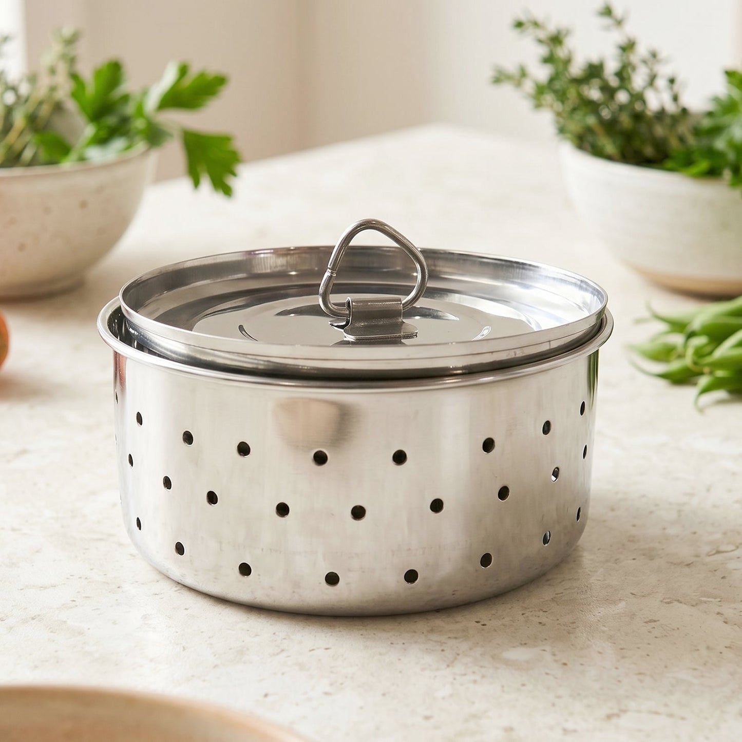 Stainless Steel Paneer Maker Mould with Lid for Cheese and Tofu Press (1 Pc)