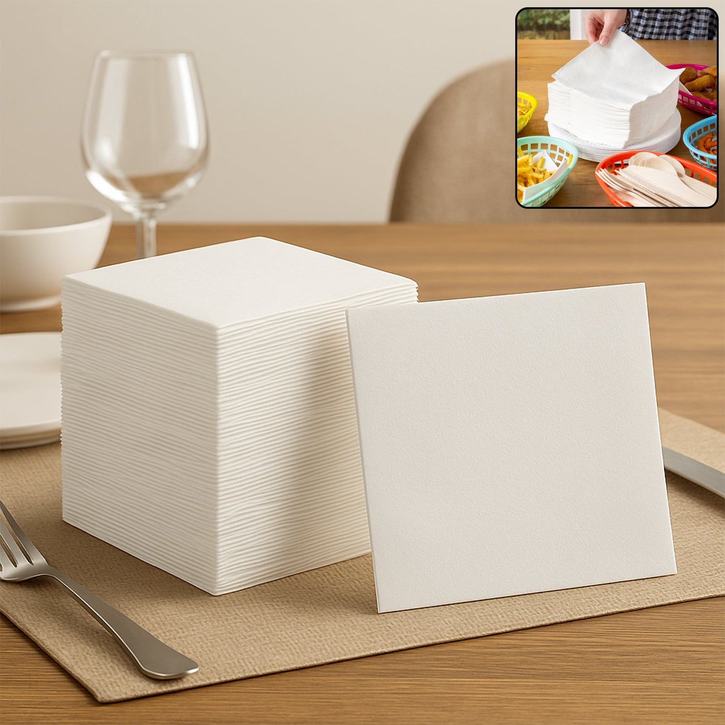 Tissue Paper For Wiping And Cleaning Purposes Of Types Of Things (100 Pcs Set Approx)