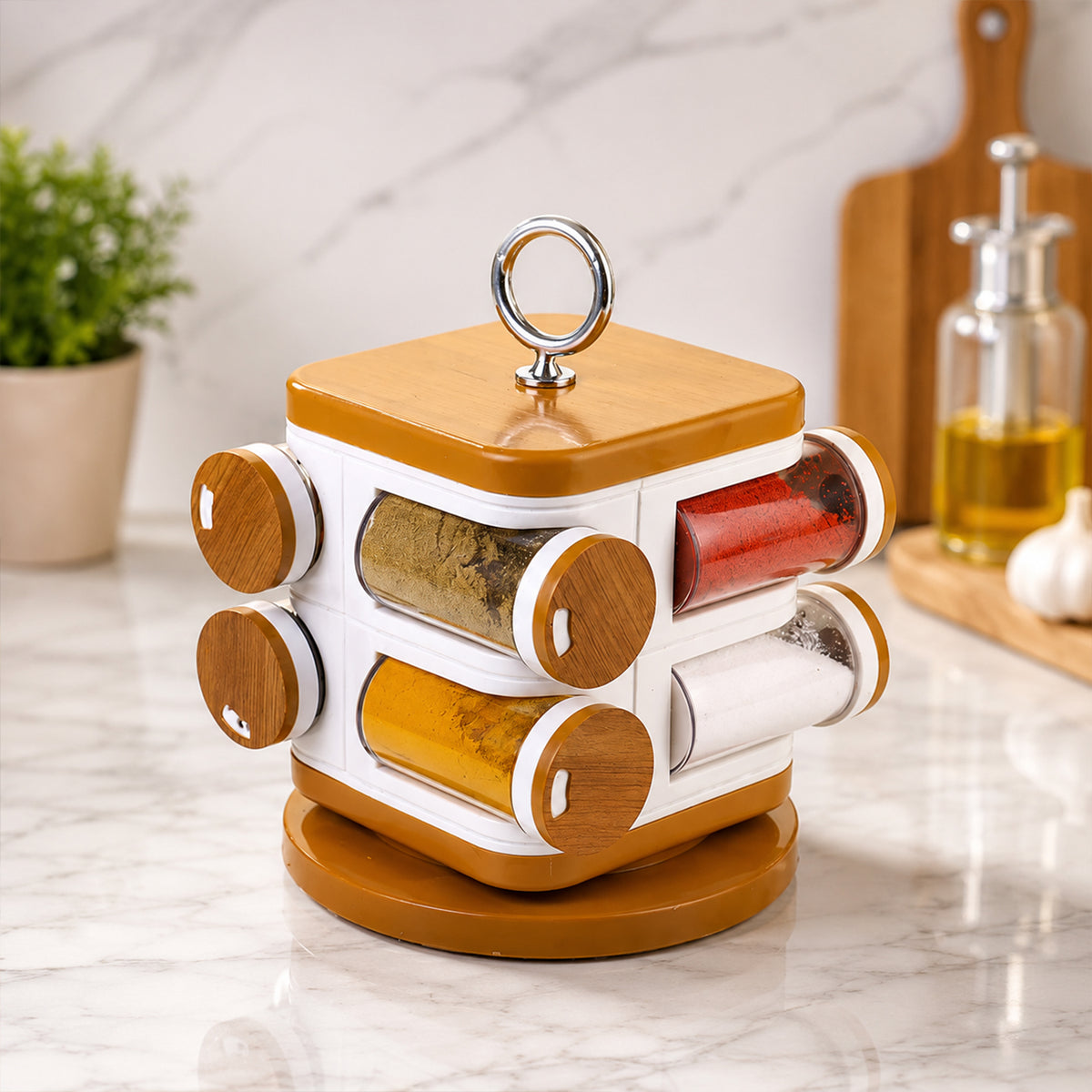 Storewell Plastic Spice Rack - Set of 8