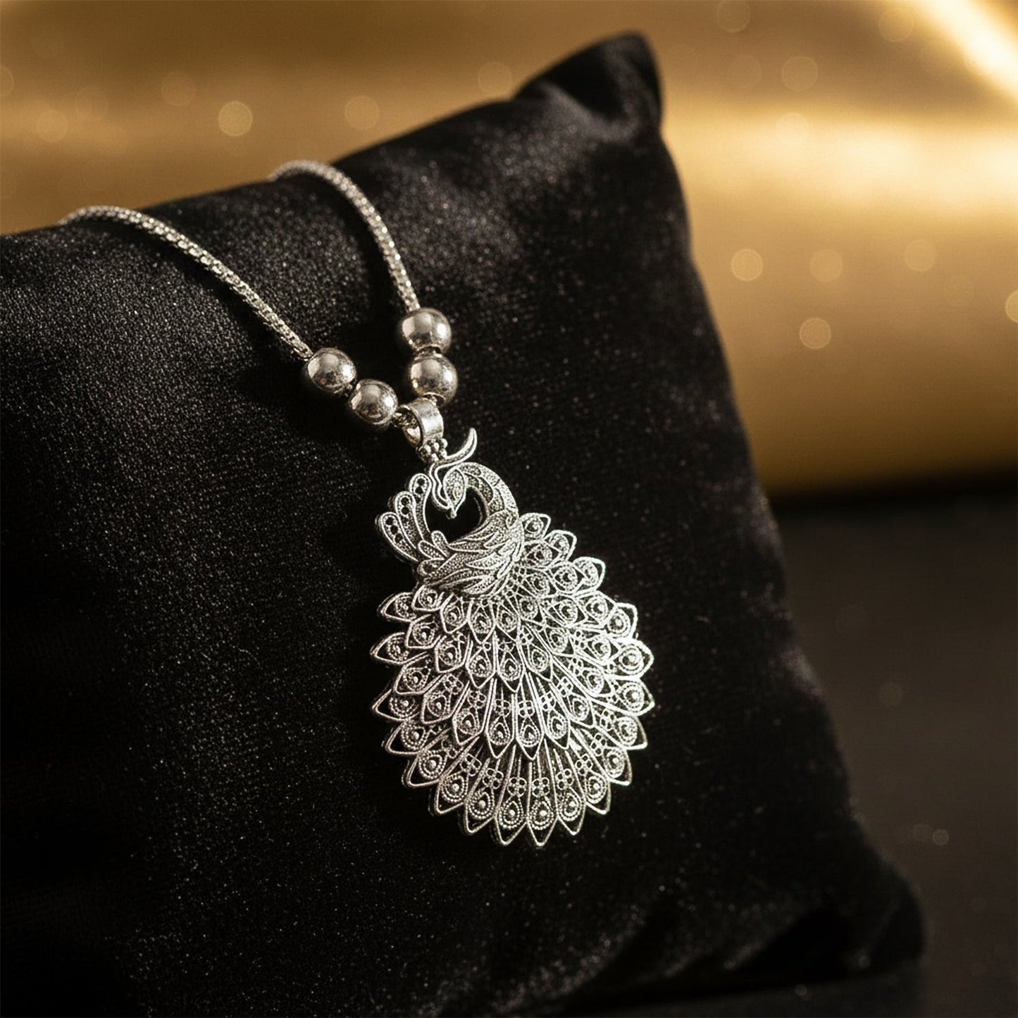 Traditional peacock jewelry
