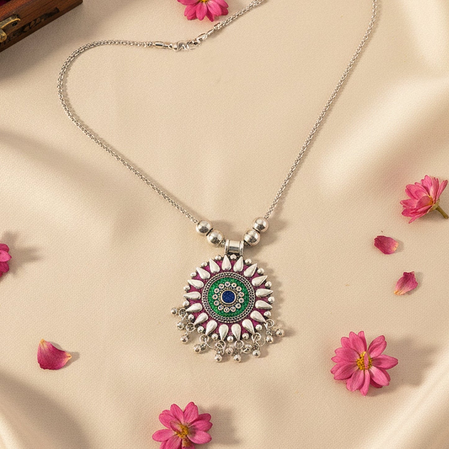 Ethnic enamel pendant