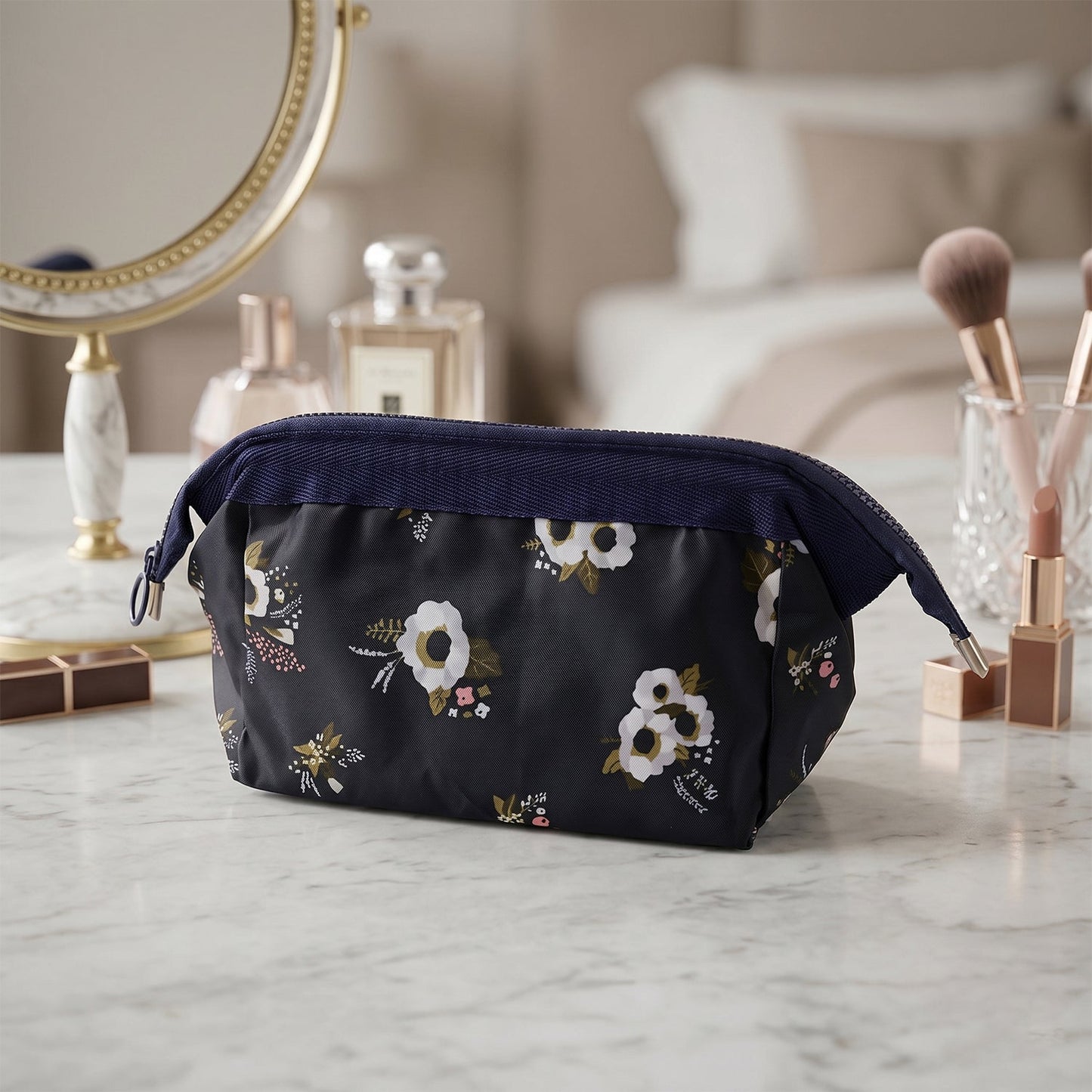 Stylish Multipurpose Cosmetic Storage Pouch Bag (1 Pc, 18x12 Cm)