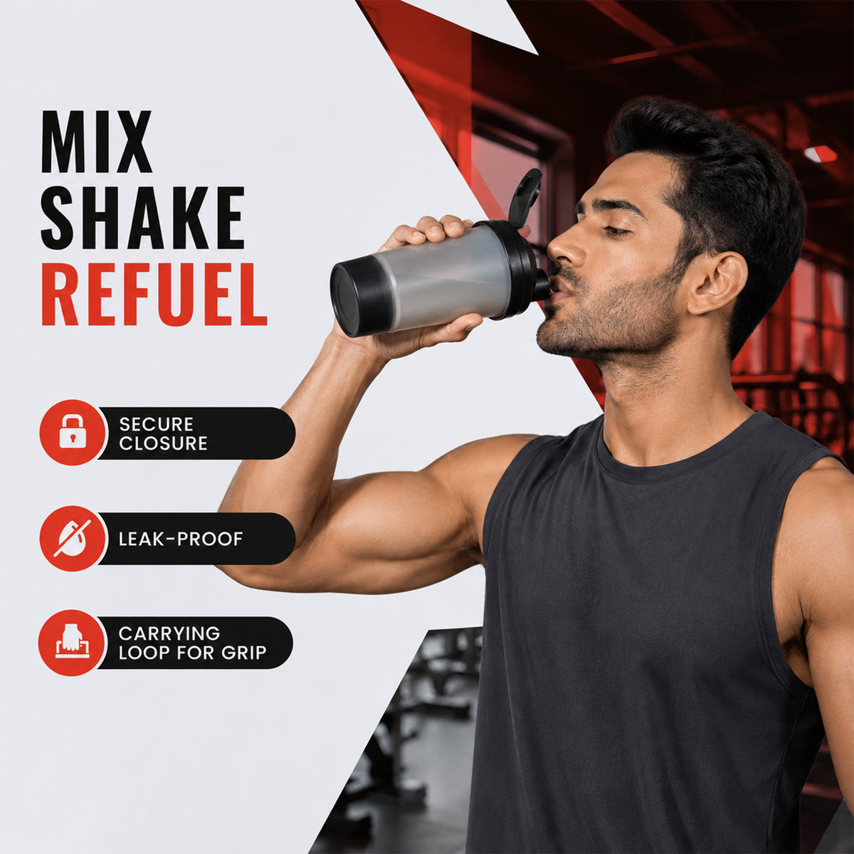 Gym Shaker Bottle & shakers for Protein Shake