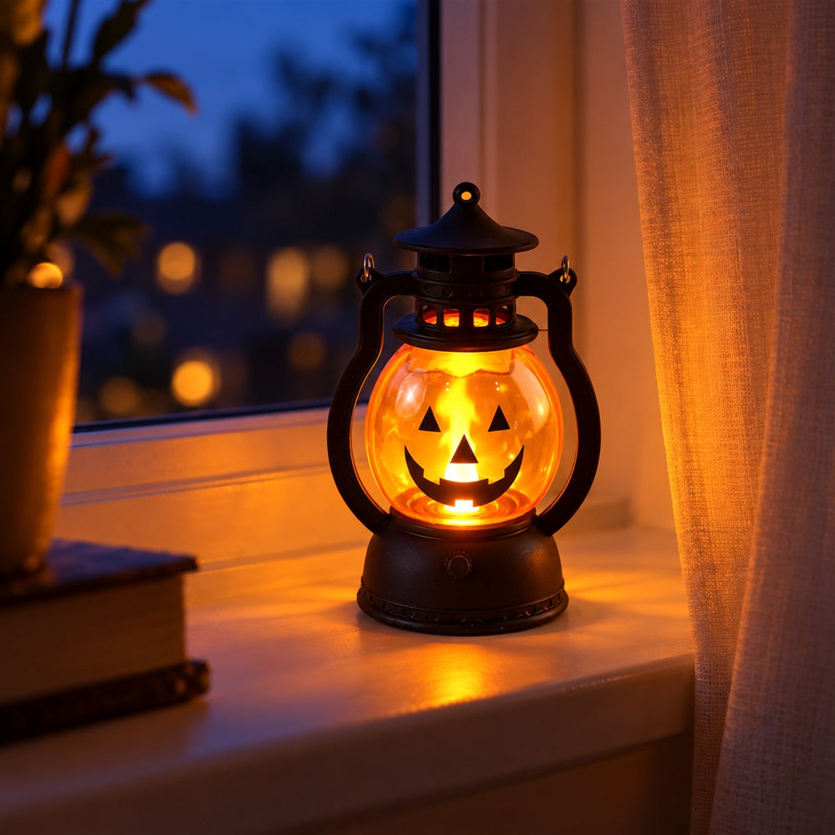 Halloween pumpkin candles home decor