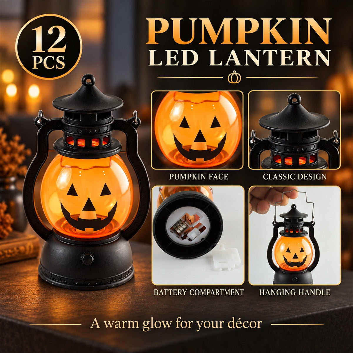 Pumpkin lantern set view