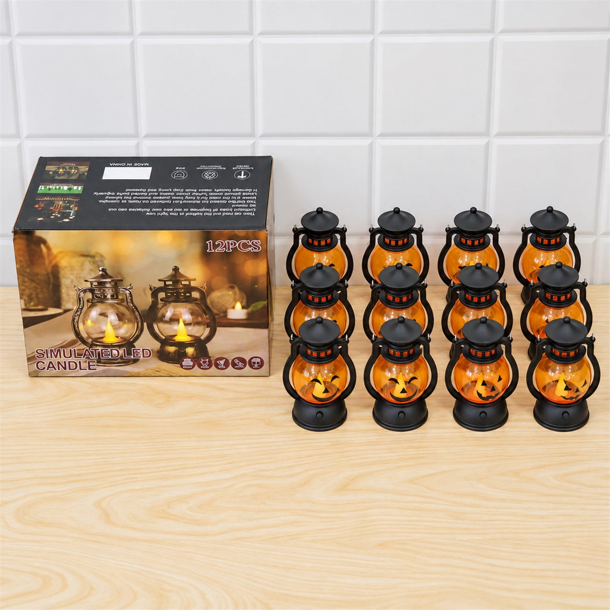 Pumpkin LED lantern decor use