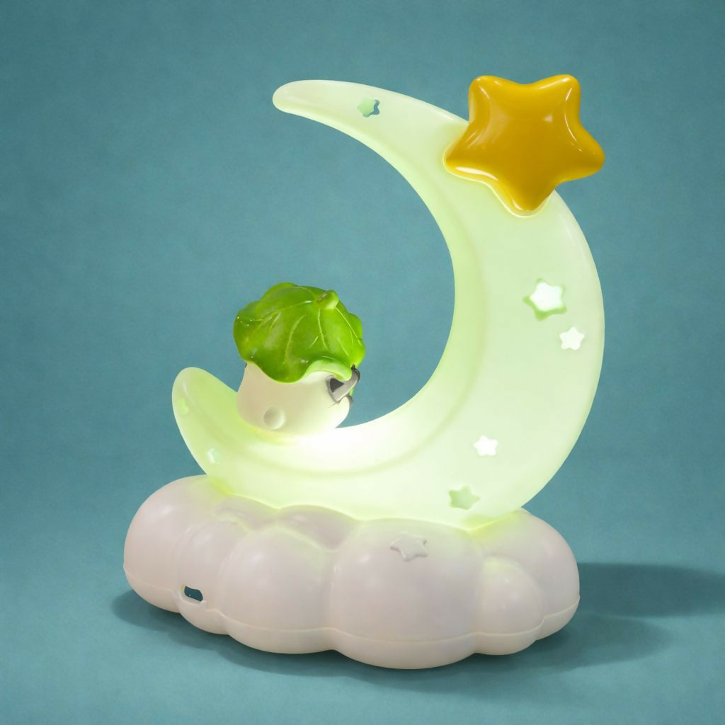 Cute Panda Moon Star Kids Night Lamp with Soft LED Bedside Light