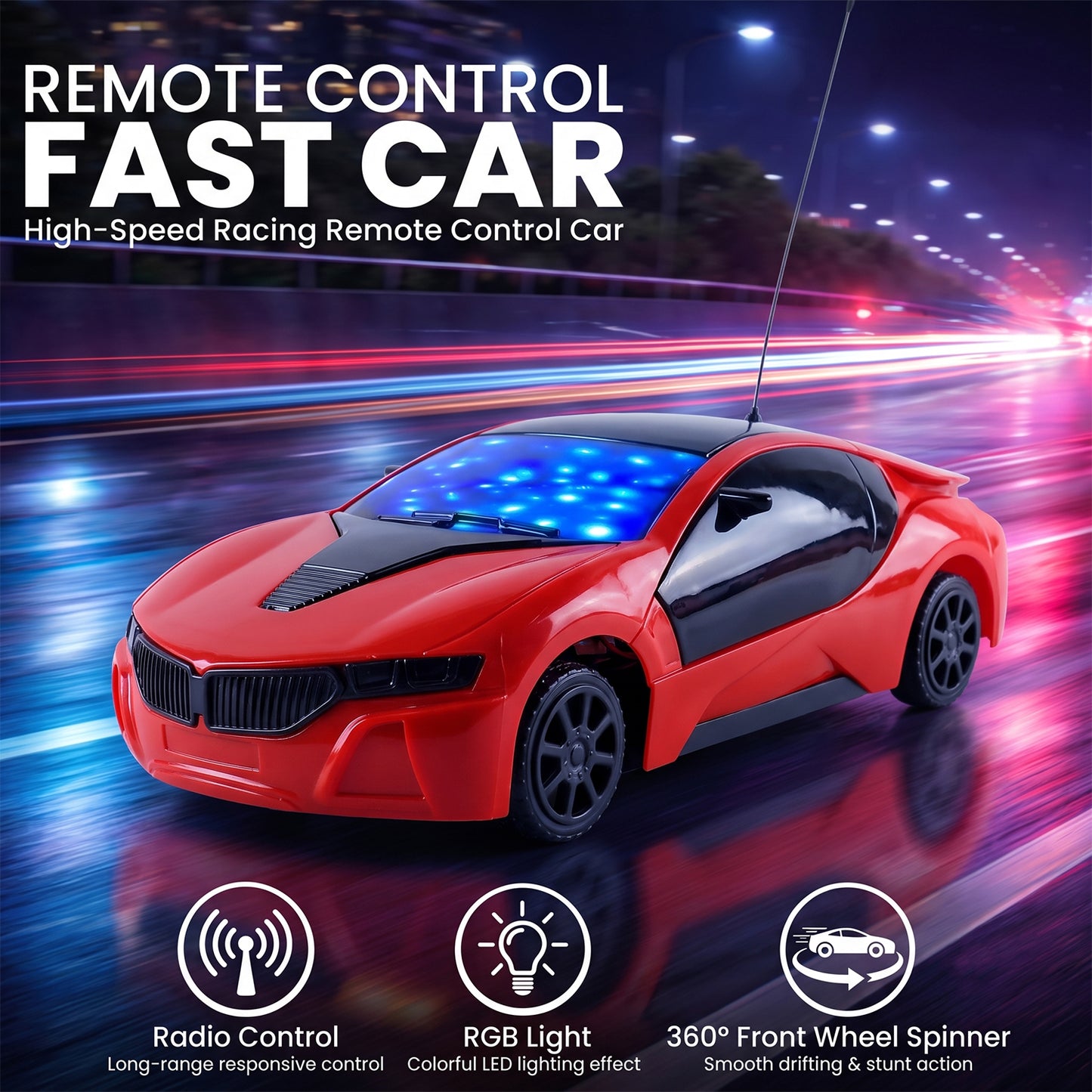 Racing Fast Steering Remote Control Modern Attractive CAR for Kids