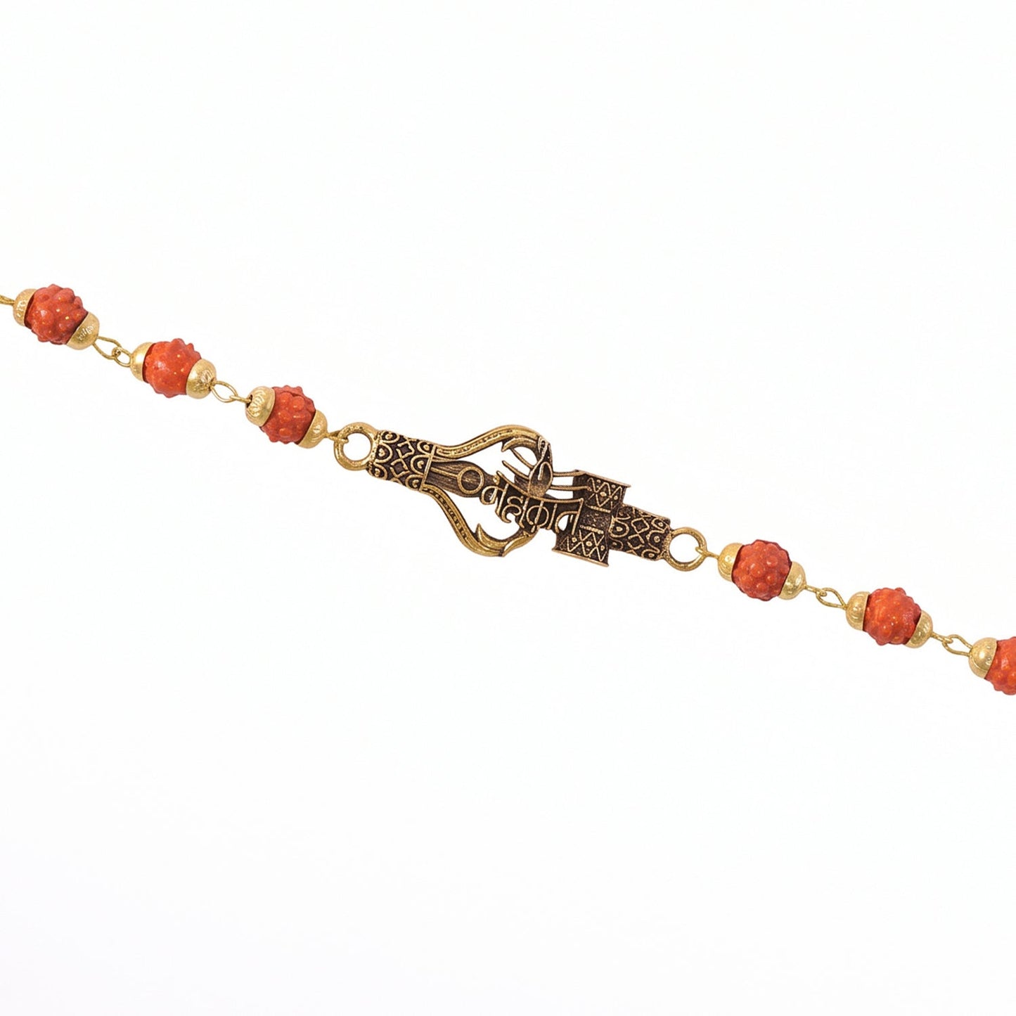 Mahakal Trishul Damru Rudraksha Rakhi, Oxidized Pendant Rakhi for Brother (1 Pc)
