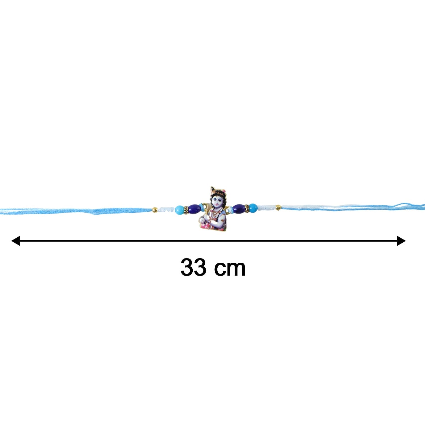 Size reference for Blue Beads Rakhi