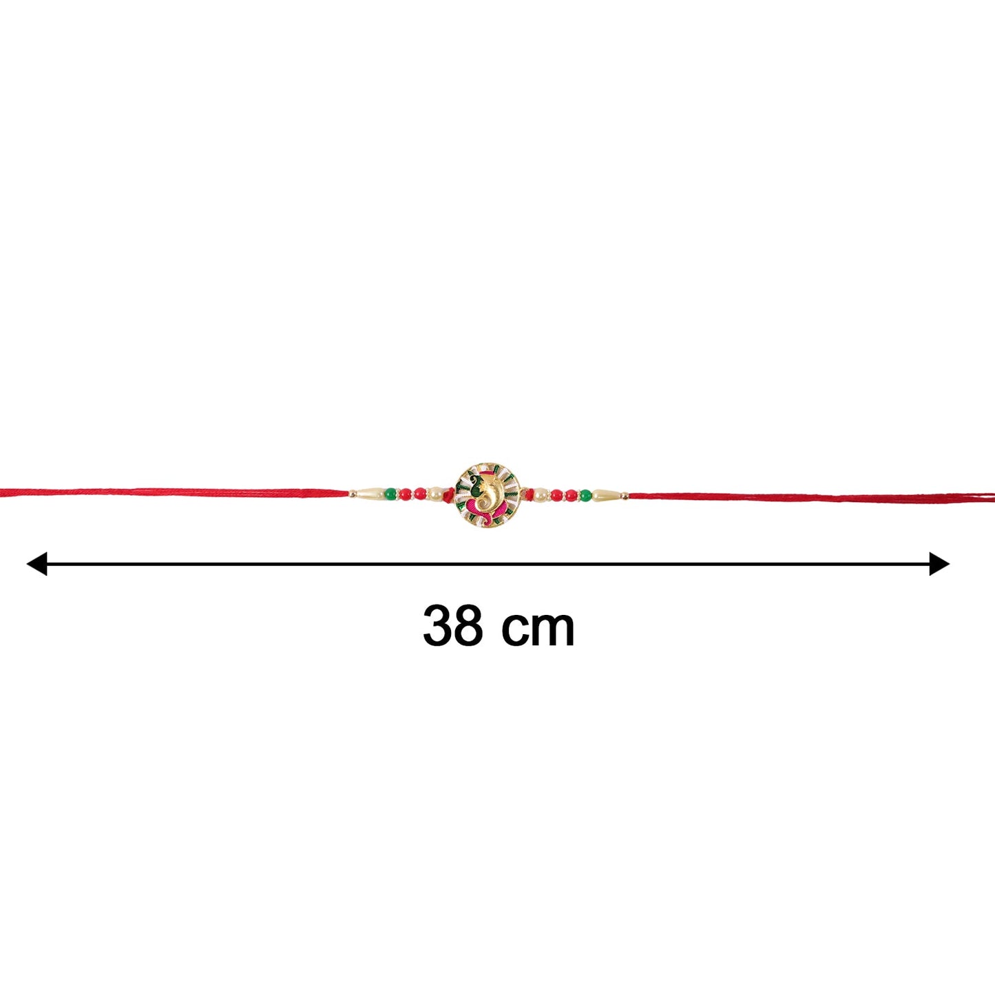 Size reference image of Ganesha Rakhi