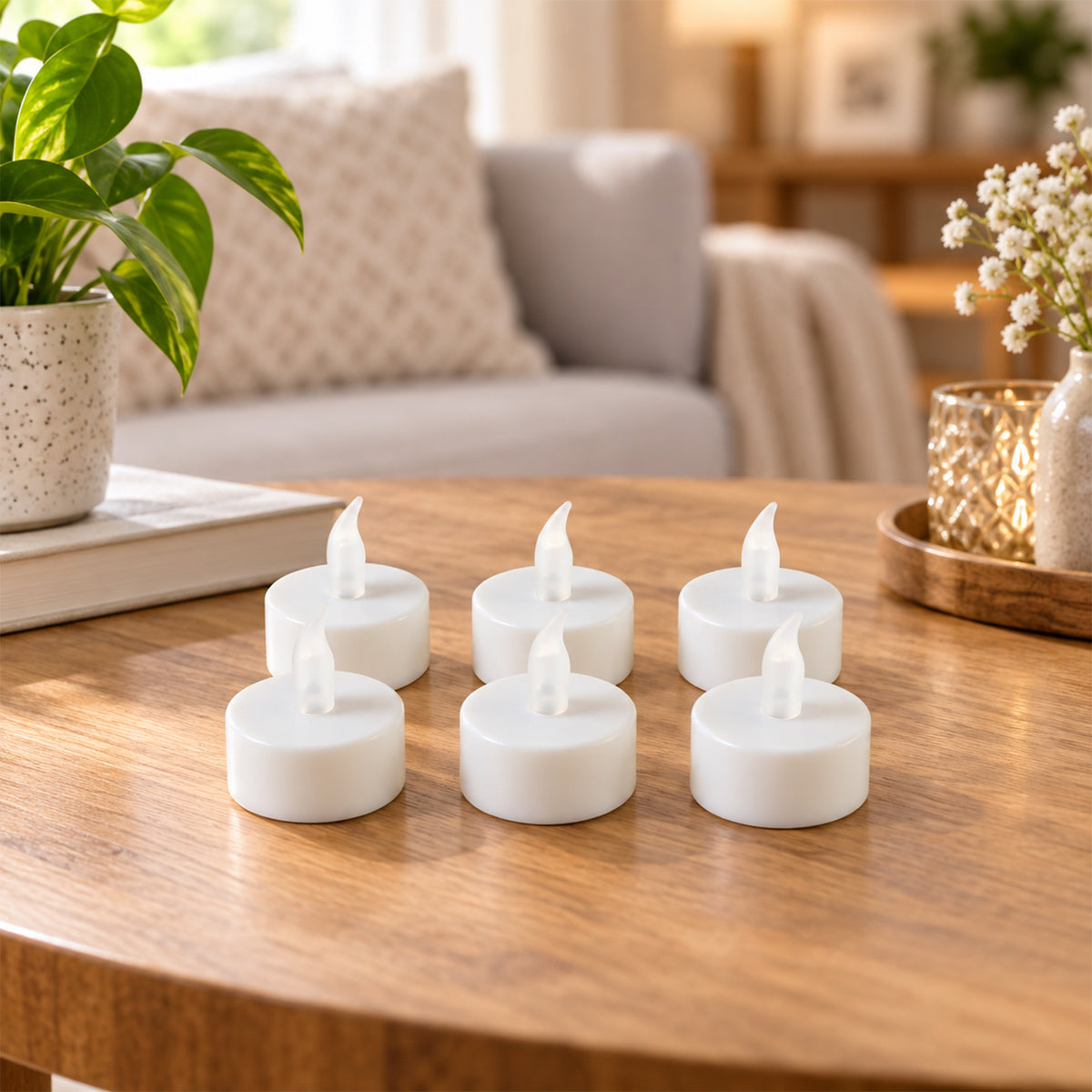 Premium 6 Piece LED Flameless Candle Light Set with Remote Control