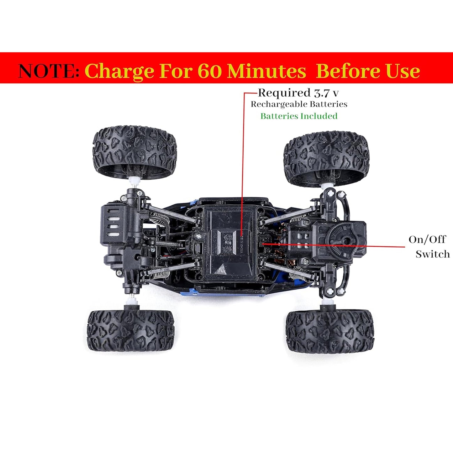 Rock Crawler Monster RC Truck – Remote Battery Not Included