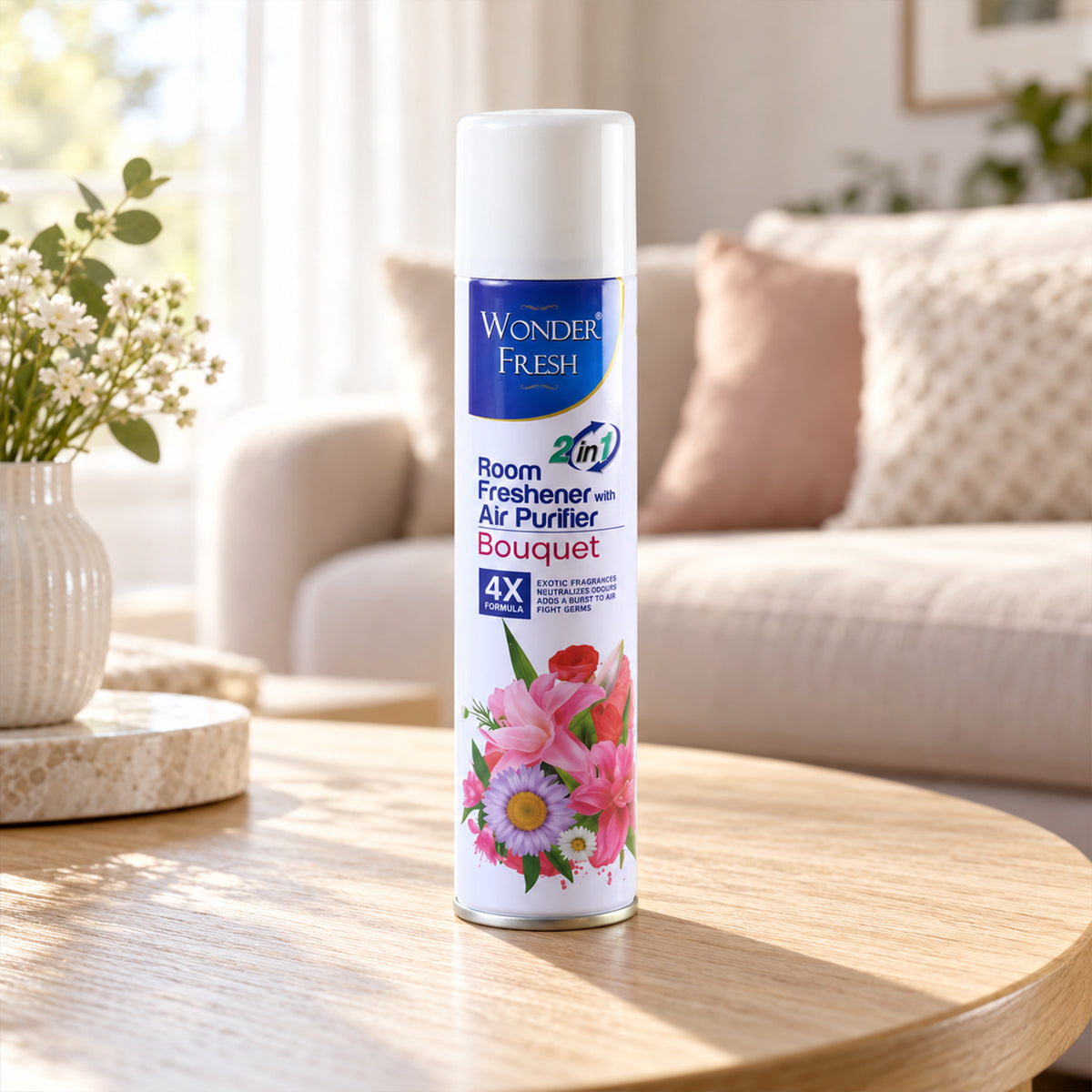 2 In1 Room Freshener Spray for Home and Office (1 Pc, 120 ML, Mix Fragrance)