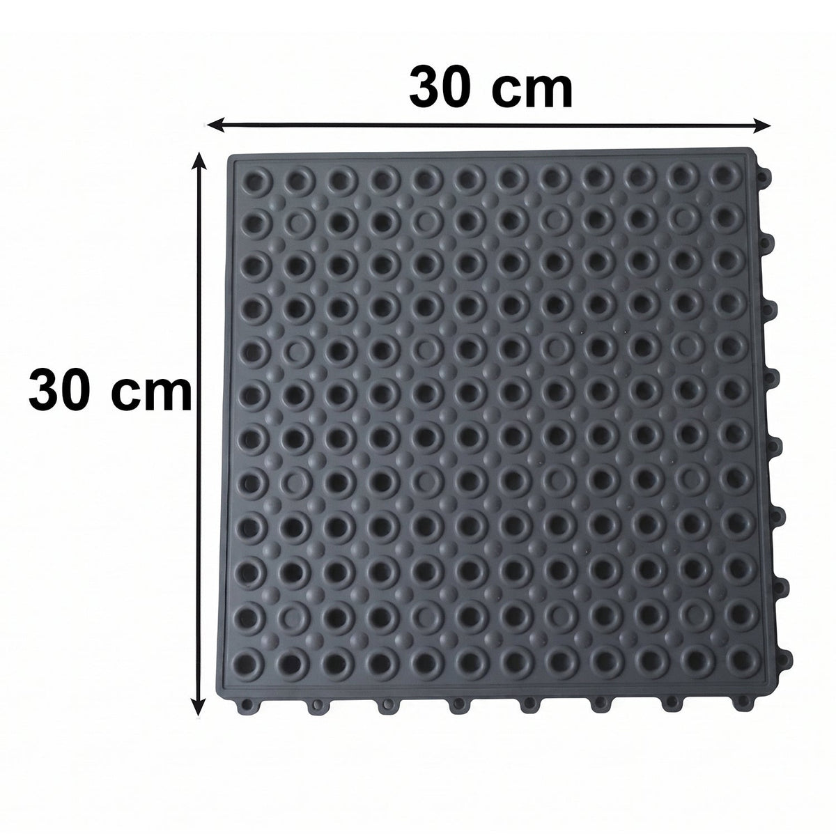 Multiple interconnected anti skidding bathroom mats showing customizable layout