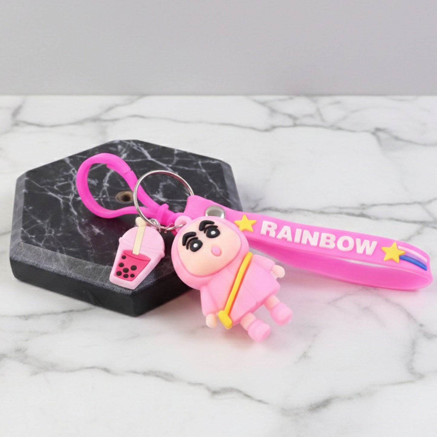 Cute Cartoon Character Rainbow Strap Keychain (1 Pc)