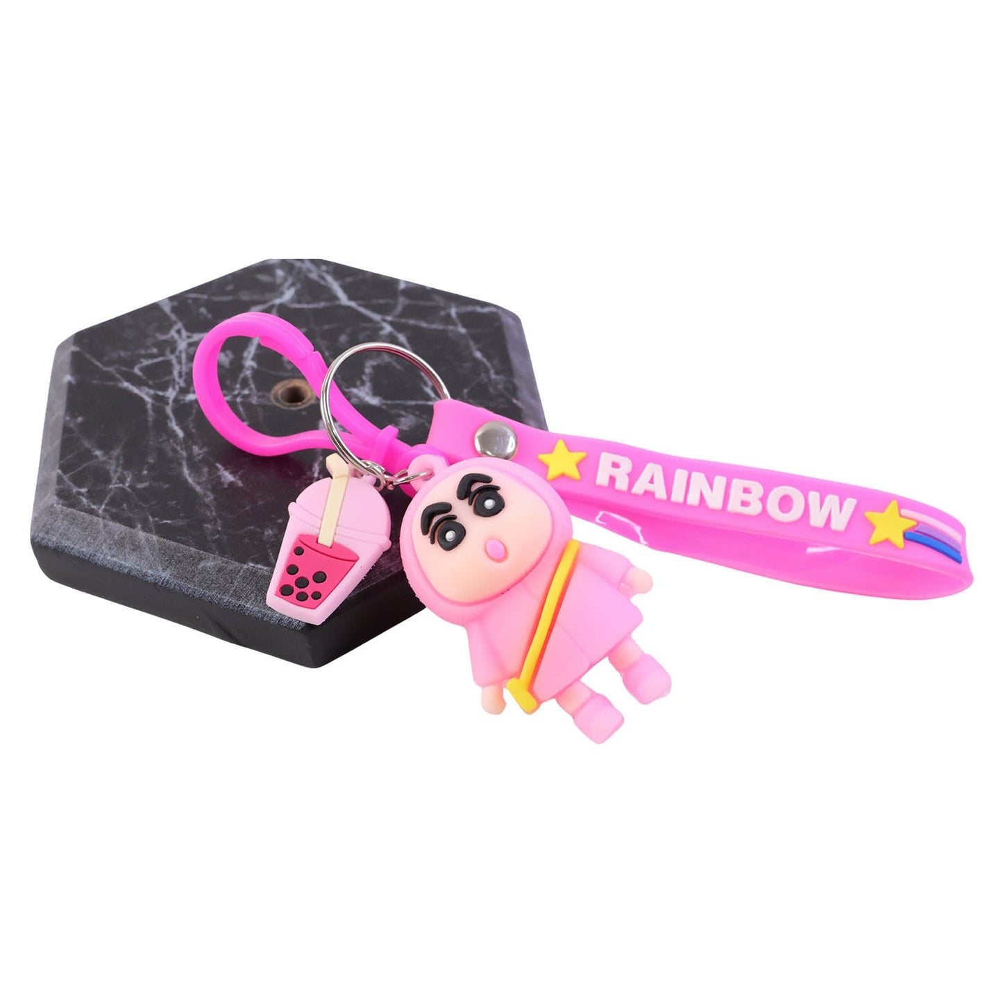 Cute Cartoon Character Rainbow Strap Keychain (1 Pc)