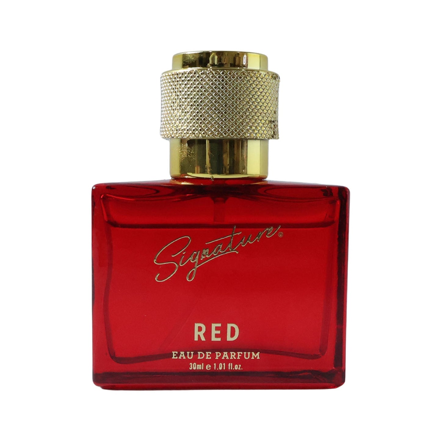 luxury red scent perfume bottle view