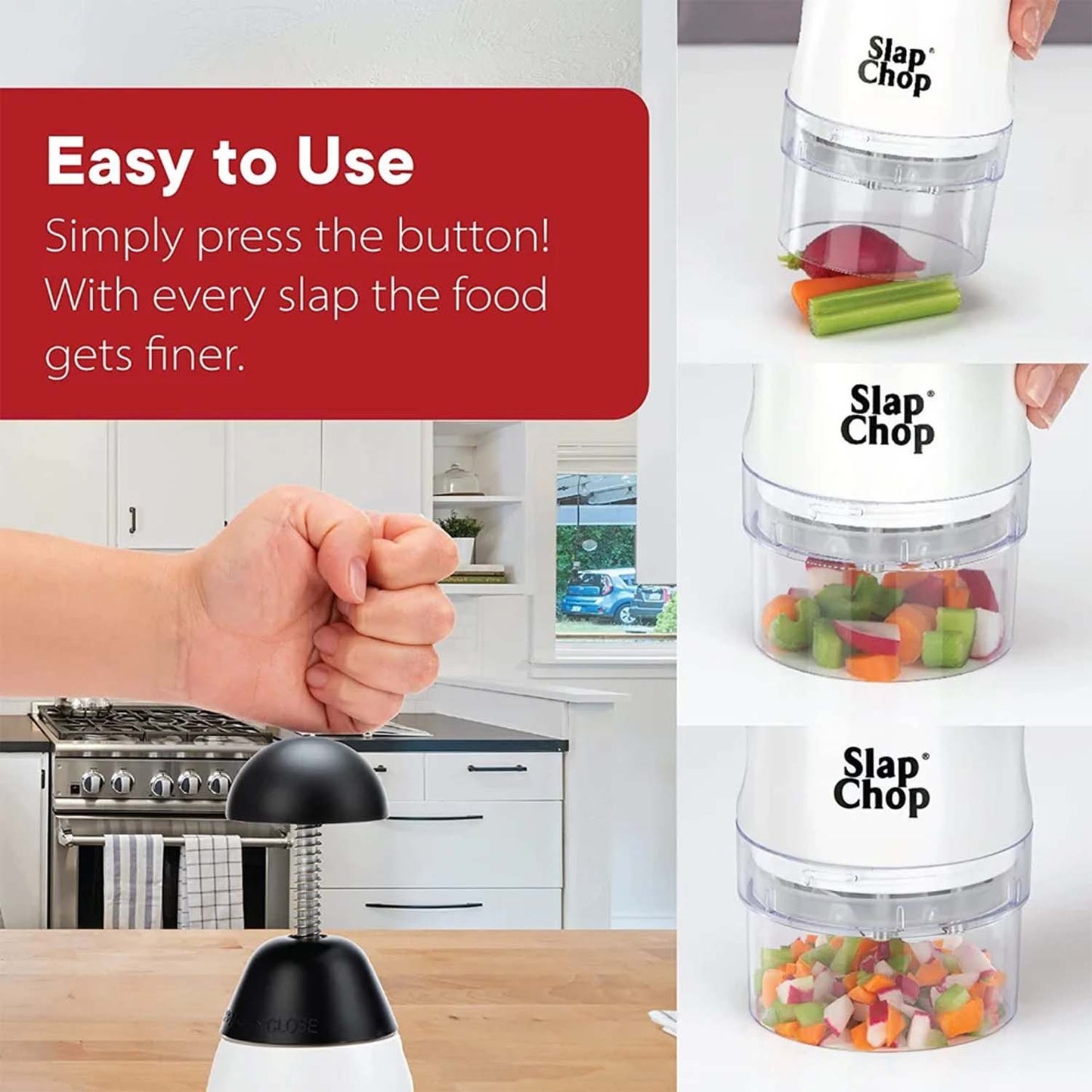 Slap Chop Hand Press Vegetable & Fruit Chopper (1 Pc)