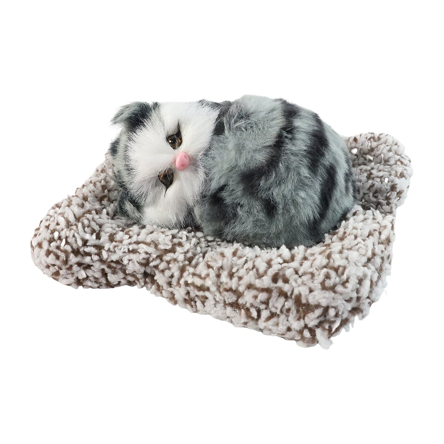 Small plush open-eye cat