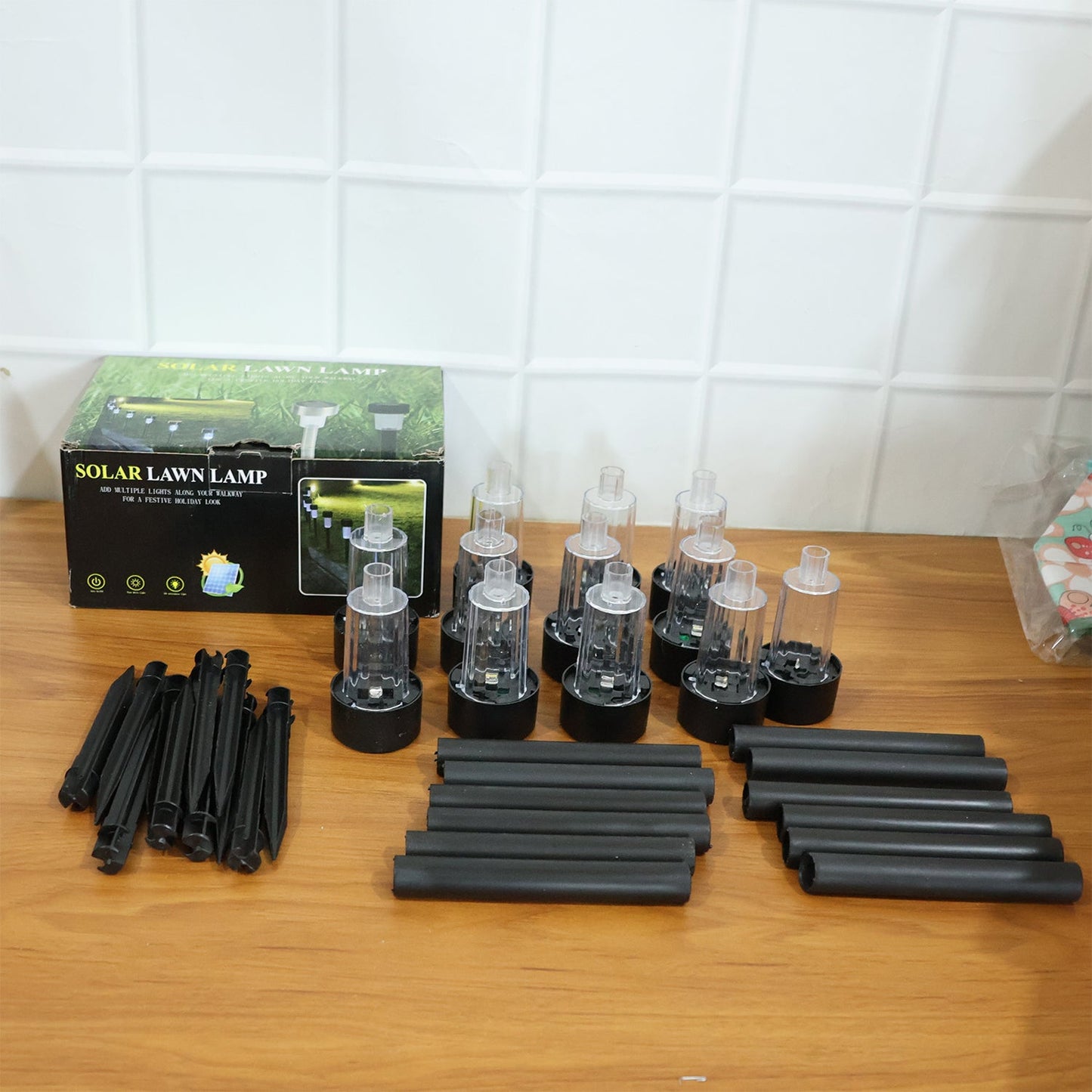 solar powered garden lighting set