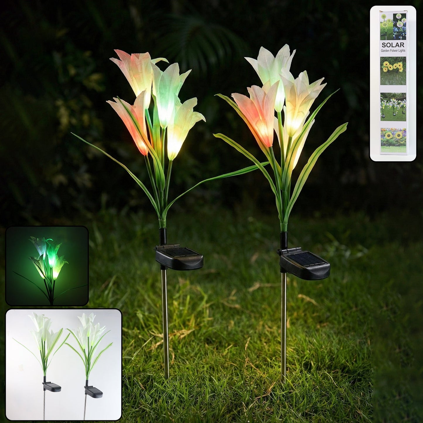 Solar Flower Garden Lights