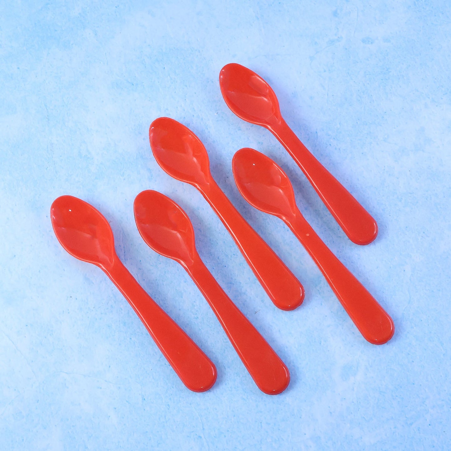 Food Plastic Spoon Set Table Spoon Tea Spoon Coffee Spoon Heat Resistant 5 Pc