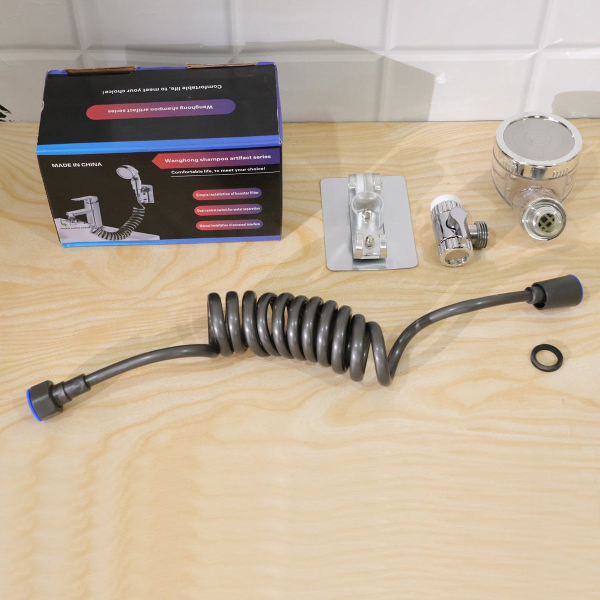 Handheld shower head bathroom use