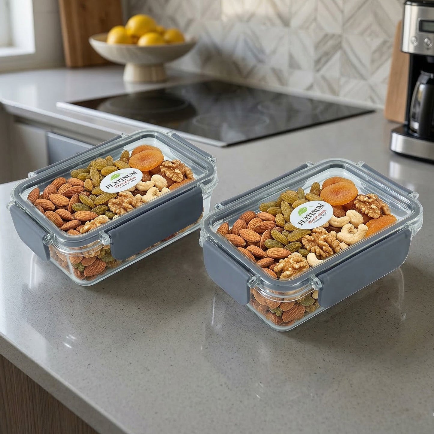 Airtight Sealed Food Storage Container Set (2 Pc Set, 350 ML Approx)