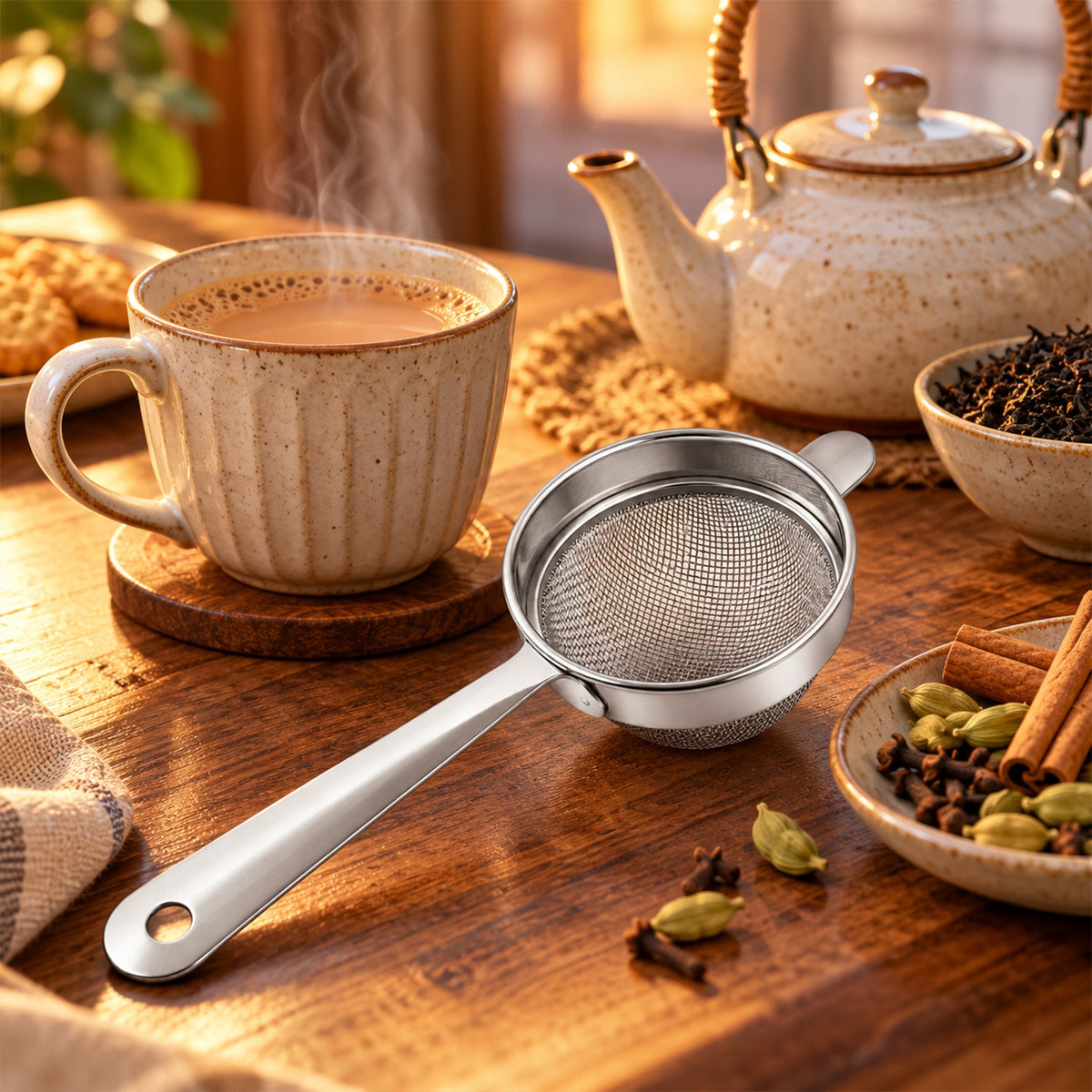Tea strainer mesh detail